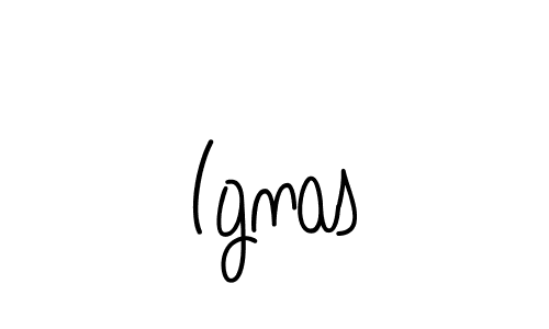 Ignas stylish signature style. Best Handwritten Sign (Angelique-Rose-font-FFP) for my name. Handwritten Signature Collection Ideas for my name Ignas. Ignas signature style 5 images and pictures png