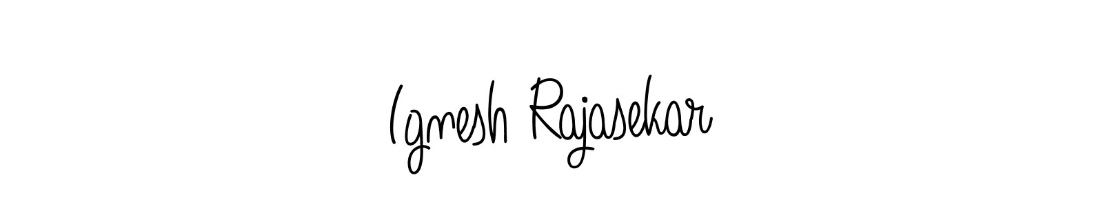 You should practise on your own different ways (Angelique-Rose-font-FFP) to write your name (Ignesh Rajasekar) in signature. don't let someone else do it for you. Ignesh Rajasekar signature style 5 images and pictures png