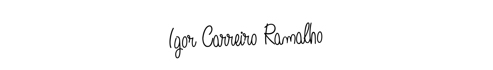 The best way (Angelique-Rose-font-FFP) to make a short signature is to pick only two or three words in your name. The name Igor Carreiro Ramalho include a total of six letters. For converting this name. Igor Carreiro Ramalho signature style 5 images and pictures png