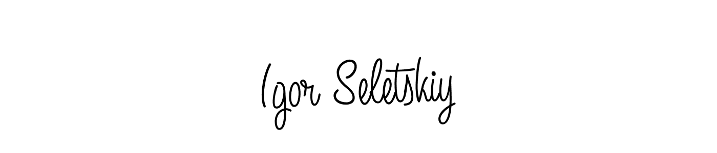 The best way (Angelique-Rose-font-FFP) to make a short signature is to pick only two or three words in your name. The name Igor Seletskiy include a total of six letters. For converting this name. Igor Seletskiy signature style 5 images and pictures png