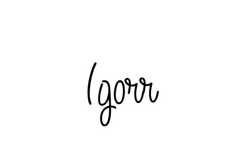 Use a signature maker to create a handwritten signature online. With this signature software, you can design (Angelique-Rose-font-FFP) your own signature for name Igorr. Igorr signature style 5 images and pictures png