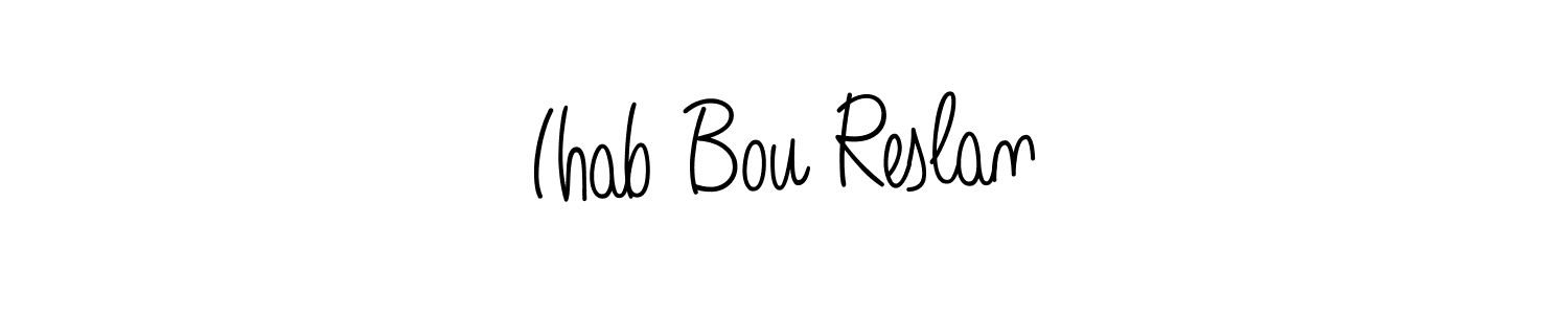Create a beautiful signature design for name Ihab Bou Reslan. With this signature (Angelique-Rose-font-FFP) fonts, you can make a handwritten signature for free. Ihab Bou Reslan signature style 5 images and pictures png