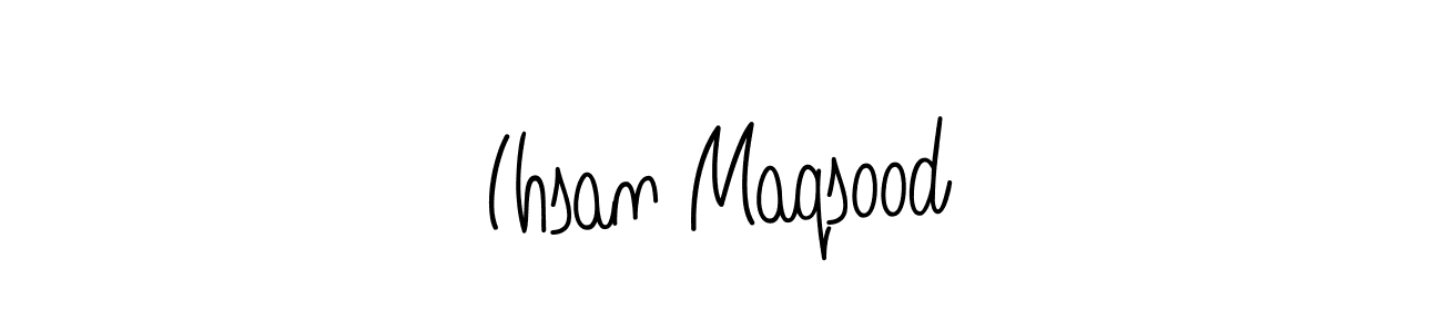 How to Draw Ihsan Maqsood signature style? Angelique-Rose-font-FFP is a latest design signature styles for name Ihsan Maqsood. Ihsan Maqsood signature style 5 images and pictures png