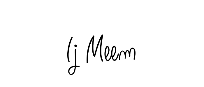 if you are searching for the best signature style for your name Ij Meem. so please give up your signature search. here we have designed multiple signature styles  using Angelique-Rose-font-FFP. Ij Meem signature style 5 images and pictures png