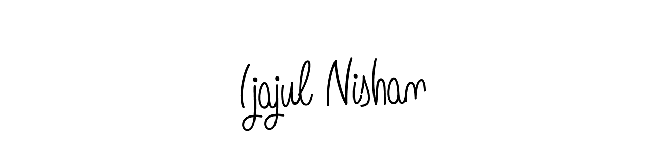 if you are searching for the best signature style for your name Ijajul Nishan. so please give up your signature search. here we have designed multiple signature styles  using Angelique-Rose-font-FFP. Ijajul Nishan signature style 5 images and pictures png