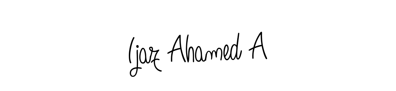 How to Draw Ijaz Ahamed A signature style? Angelique-Rose-font-FFP is a latest design signature styles for name Ijaz Ahamed A. Ijaz Ahamed A signature style 5 images and pictures png