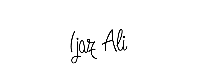 How to make Ijaz Ali name signature. Use Angelique-Rose-font-FFP style for creating short signs online. This is the latest handwritten sign. Ijaz Ali signature style 5 images and pictures png