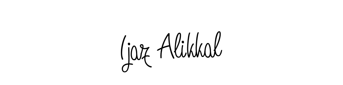 This is the best signature style for the Ijaz Alikkal name. Also you like these signature font (Angelique-Rose-font-FFP). Mix name signature. Ijaz Alikkal signature style 5 images and pictures png