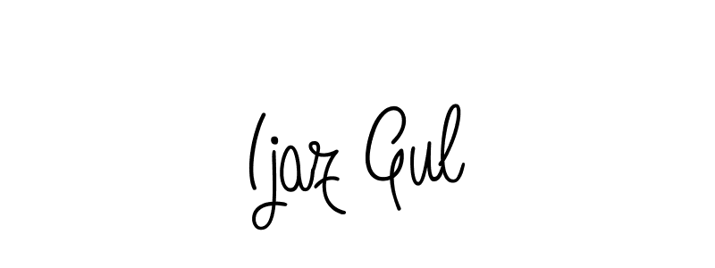 Make a beautiful signature design for name Ijaz Gul. With this signature (Angelique-Rose-font-FFP) style, you can create a handwritten signature for free. Ijaz Gul signature style 5 images and pictures png