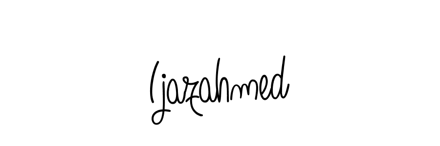 You should practise on your own different ways (Angelique-Rose-font-FFP) to write your name (Ijazahmed) in signature. don't let someone else do it for you. Ijazahmed signature style 5 images and pictures png