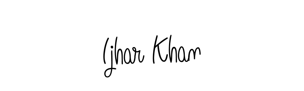 Design your own signature with our free online signature maker. With this signature software, you can create a handwritten (Angelique-Rose-font-FFP) signature for name Ijhar Khan. Ijhar Khan signature style 5 images and pictures png