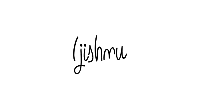 Use a signature maker to create a handwritten signature online. With this signature software, you can design (Angelique-Rose-font-FFP) your own signature for name Ijishnu. Ijishnu signature style 5 images and pictures png