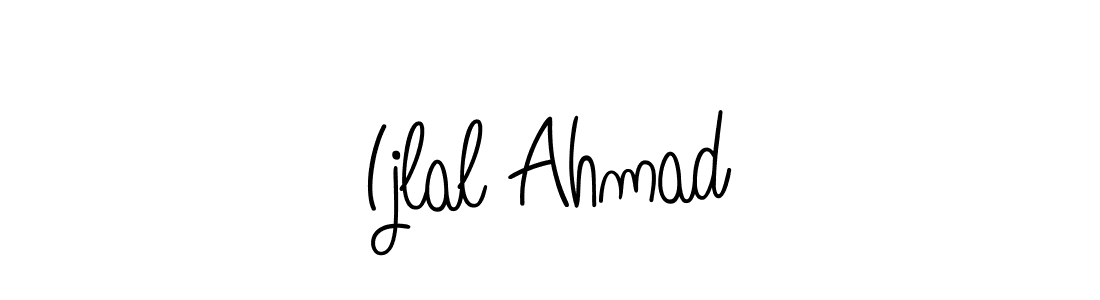 You should practise on your own different ways (Angelique-Rose-font-FFP) to write your name (Ijlal Ahmad) in signature. don't let someone else do it for you. Ijlal Ahmad signature style 5 images and pictures png