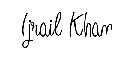 Looking for an artistic signature for Ijrail Khan? The Angelique-Rose-font-FFP calligraphy style gives a sophisticated flow suitable for business cards and emails. Ijrail Khan signature style 5 images and pictures png