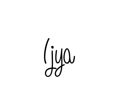 You should practise on your own different ways (Angelique-Rose-font-FFP) to write your name (Ijya) in signature. don't let someone else do it for you. Ijya signature style 5 images and pictures png