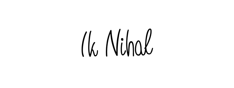 Also we have Ik Nihal name is the best signature style. Create professional handwritten signature collection using Angelique-Rose-font-FFP autograph style. Ik Nihal signature style 5 images and pictures png