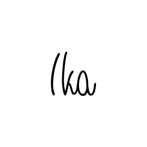 Make a beautiful signature design for name Ika. With this signature (Angelique-Rose-font-FFP) style, you can create a handwritten signature for free. Ika signature style 5 images and pictures png