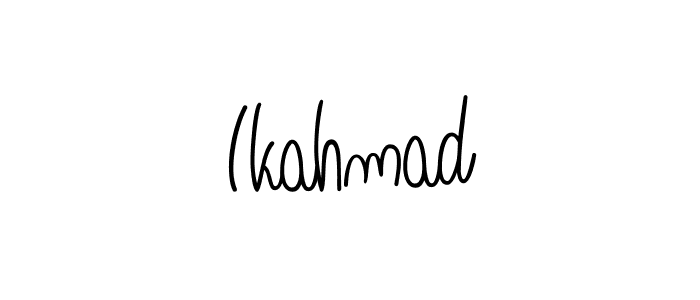 The best way (Angelique-Rose-font-FFP) to make a short signature is to pick only two or three words in your name. The name Ikahmad include a total of six letters. For converting this name. Ikahmad signature style 5 images and pictures png