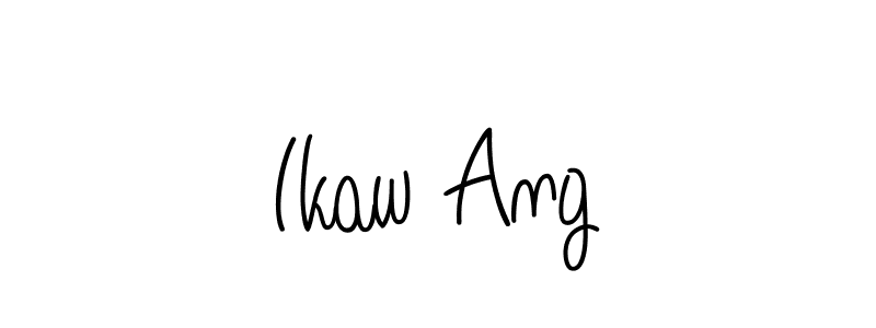 Make a beautiful signature design for name Ikaw Ang. With this signature (Angelique-Rose-font-FFP) style, you can create a handwritten signature for free. Ikaw Ang signature style 5 images and pictures png