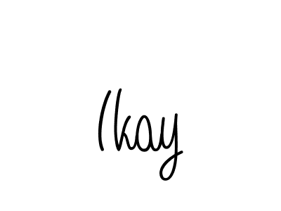 Use a signature maker to create a handwritten signature online. With this signature software, you can design (Angelique-Rose-font-FFP) your own signature for name Ikay. Ikay signature style 5 images and pictures png