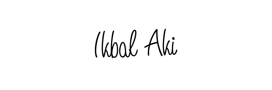if you are searching for the best signature style for your name Ikbal Aki. so please give up your signature search. here we have designed multiple signature styles  using Angelique-Rose-font-FFP. Ikbal Aki signature style 5 images and pictures png