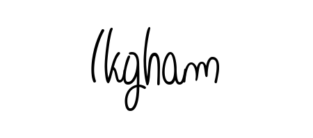 Make a beautiful signature design for name Ikgham. With this signature (Angelique-Rose-font-FFP) style, you can create a handwritten signature for free. Ikgham signature style 5 images and pictures png