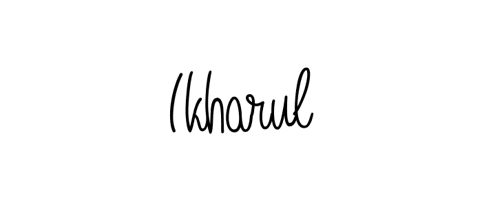 Also we have Ikharul name is the best signature style. Create professional handwritten signature collection using Angelique-Rose-font-FFP autograph style. Ikharul signature style 5 images and pictures png