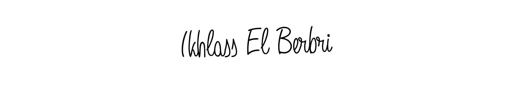 You can use this online signature creator to create a handwritten signature for the name Ikhlass El Berbri. This is the best online autograph maker. Ikhlass El Berbri signature style 5 images and pictures png