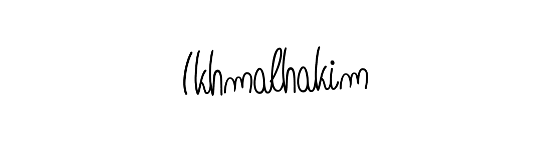 You should practise on your own different ways (Angelique-Rose-font-FFP) to write your name (Ikhmalhakim) in signature. don't let someone else do it for you. Ikhmalhakim signature style 5 images and pictures png