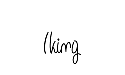 How to make Iking signature? Angelique-Rose-font-FFP is a professional autograph style. Create handwritten signature for Iking name. Iking signature style 5 images and pictures png