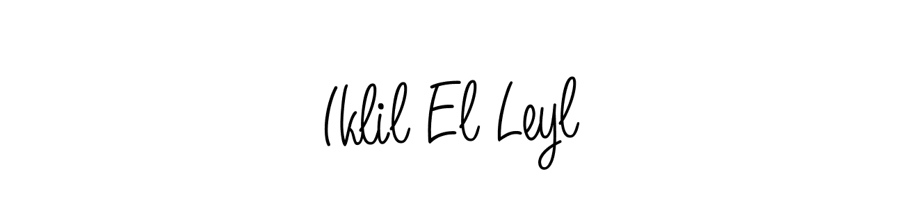 Make a beautiful signature design for name Iklil El Leyl. With this signature (Angelique-Rose-font-FFP) style, you can create a handwritten signature for free. Iklil El Leyl signature style 5 images and pictures png