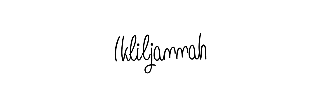 How to make Ikliljannah signature? Angelique-Rose-font-FFP is a professional autograph style. Create handwritten signature for Ikliljannah name. Ikliljannah signature style 5 images and pictures png