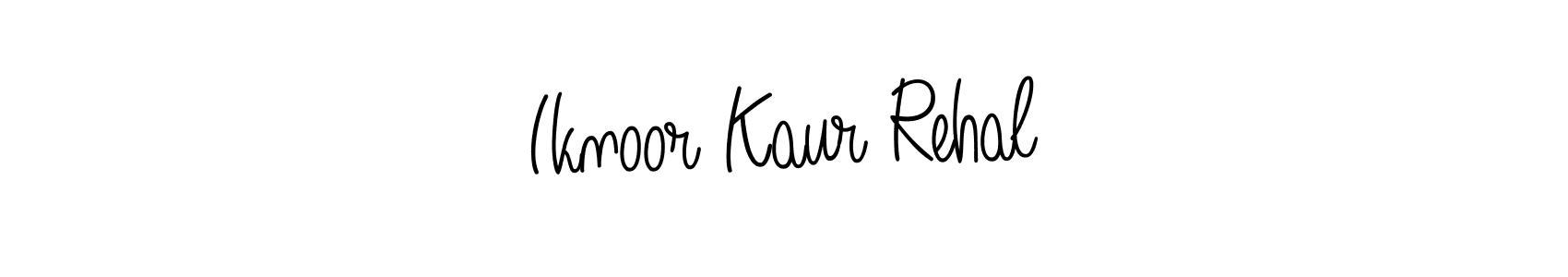 Design your own signature with our free online signature maker. With this signature software, you can create a handwritten (Angelique-Rose-font-FFP) signature for name Iknoor Kaur Rehal. Iknoor Kaur Rehal signature style 5 images and pictures png