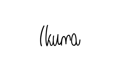 Use a signature maker to create a handwritten signature online. With this signature software, you can design (Angelique-Rose-font-FFP) your own signature for name Ikuna. Ikuna signature style 5 images and pictures png