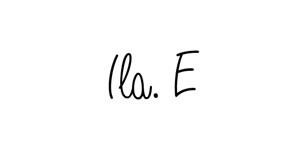 How to Draw Ila. E signature style? Angelique-Rose-font-FFP is a latest design signature styles for name Ila. E. Ila. E signature style 5 images and pictures png