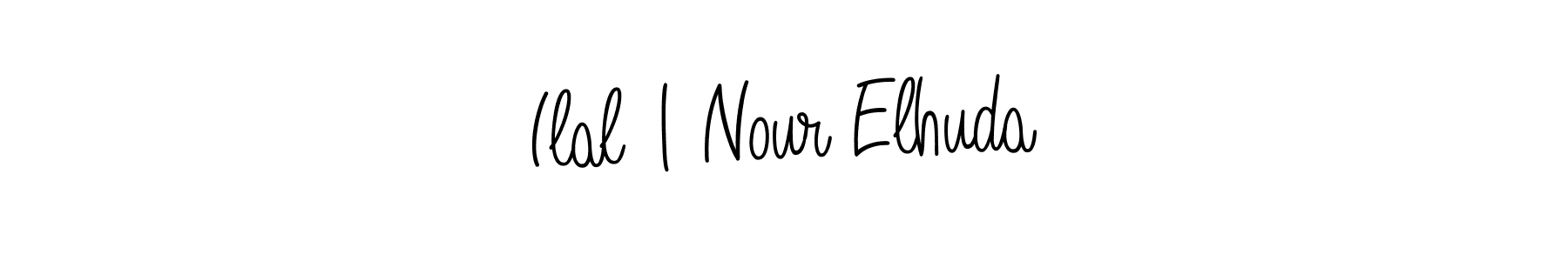 Check out images of Autograph of Ilal | Nour Elhuda name. Actor Ilal | Nour Elhuda Signature Style. Angelique-Rose-font-FFP is a professional sign style online. Ilal | Nour Elhuda signature style 5 images and pictures png