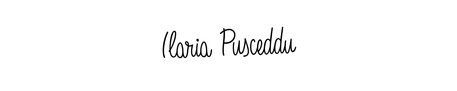 Use a signature maker to create a handwritten signature online. With this signature software, you can design (Angelique-Rose-font-FFP) your own signature for name Ilaria Pusceddu. Ilaria Pusceddu signature style 5 images and pictures png