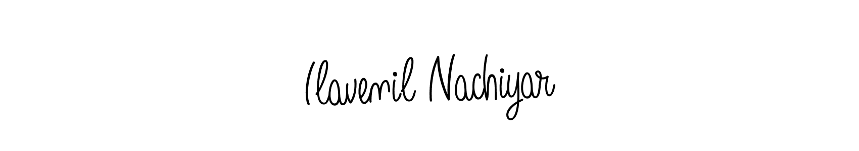 Design your own signature with our free online signature maker. With this signature software, you can create a handwritten (Angelique-Rose-font-FFP) signature for name Ilavenil Nachiyar. Ilavenil Nachiyar signature style 5 images and pictures png