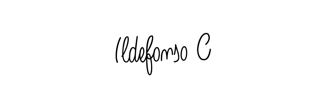 You should practise on your own different ways (Angelique-Rose-font-FFP) to write your name (Ildefonso C) in signature. don't let someone else do it for you. Ildefonso C signature style 5 images and pictures png