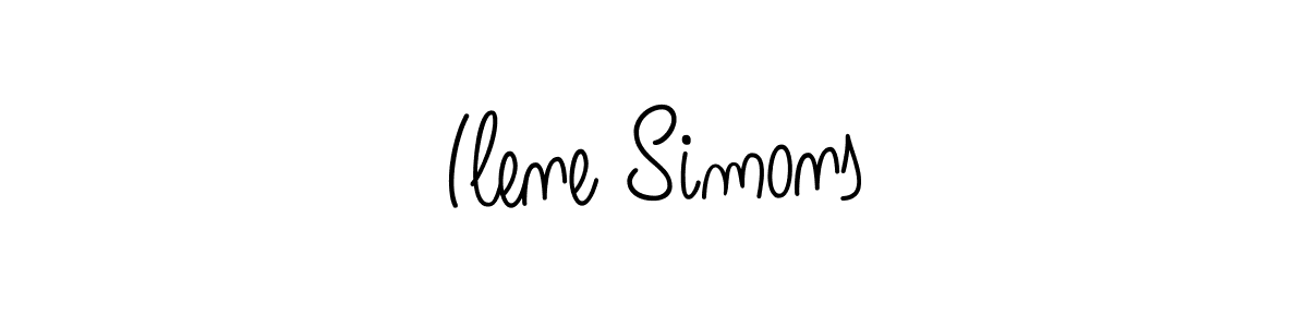 How to make Ilene Simons name signature. Use Angelique-Rose-font-FFP style for creating short signs online. This is the latest handwritten sign. Ilene Simons signature style 5 images and pictures png