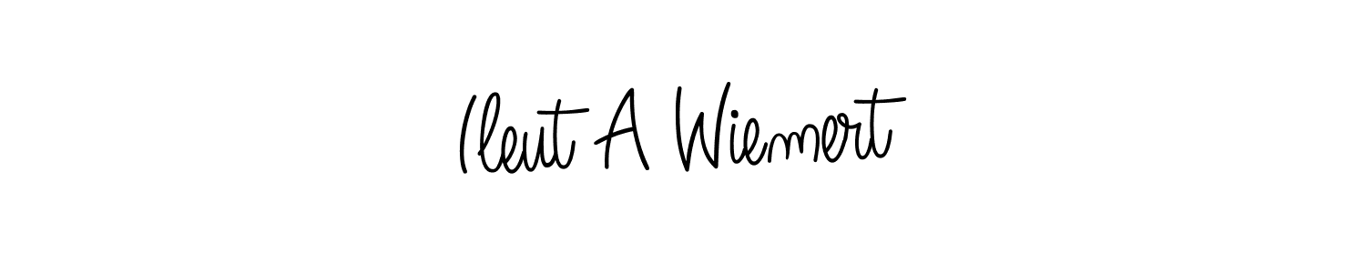 How to make Ileut A Wiemert name signature. Use Angelique-Rose-font-FFP style for creating short signs online. This is the latest handwritten sign. Ileut A Wiemert signature style 5 images and pictures png