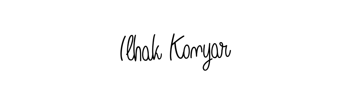 if you are searching for the best signature style for your name Ilhak Konyar. so please give up your signature search. here we have designed multiple signature styles  using Angelique-Rose-font-FFP. Ilhak Konyar signature style 5 images and pictures png
