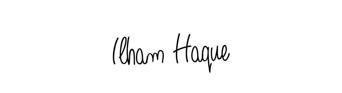 Create a beautiful signature design for name Ilham Haque. With this signature (Angelique-Rose-font-FFP) fonts, you can make a handwritten signature for free. Ilham Haque signature style 5 images and pictures png