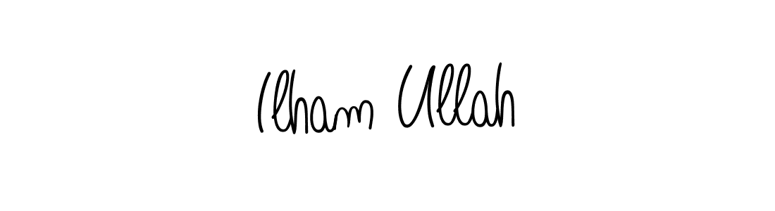 Use a signature maker to create a handwritten signature online. With this signature software, you can design (Angelique-Rose-font-FFP) your own signature for name Ilham Ullah. Ilham Ullah signature style 5 images and pictures png