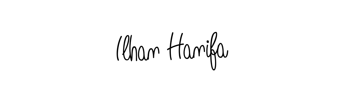 How to Draw Ilhan Hanifa signature style? Angelique-Rose-font-FFP is a latest design signature styles for name Ilhan Hanifa. Ilhan Hanifa signature style 5 images and pictures png