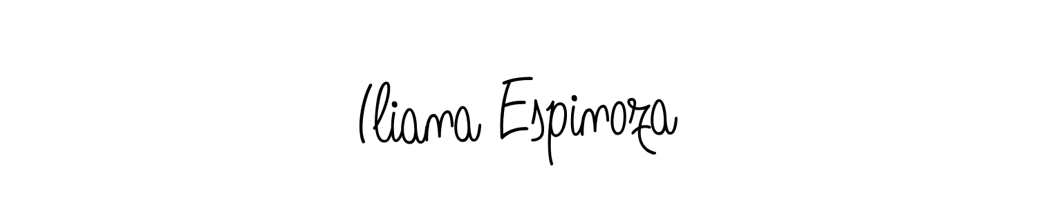 Make a beautiful signature design for name Iliana Espinoza. With this signature (Angelique-Rose-font-FFP) style, you can create a handwritten signature for free. Iliana Espinoza signature style 5 images and pictures png