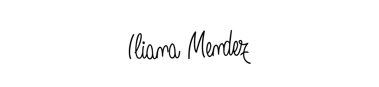 How to make Iliana Mendez name signature. Use Angelique-Rose-font-FFP style for creating short signs online. This is the latest handwritten sign. Iliana Mendez signature style 5 images and pictures png