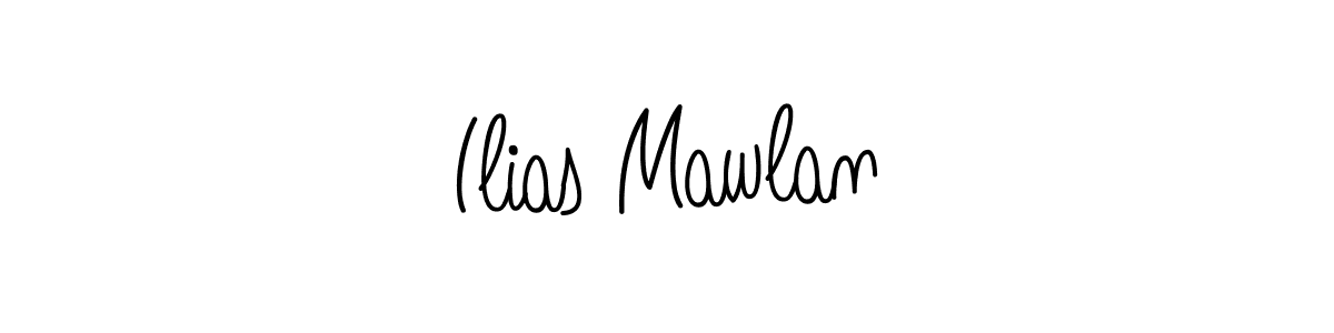 Use a signature maker to create a handwritten signature online. With this signature software, you can design (Angelique-Rose-font-FFP) your own signature for name Ilias Mawlan. Ilias Mawlan signature style 5 images and pictures png
