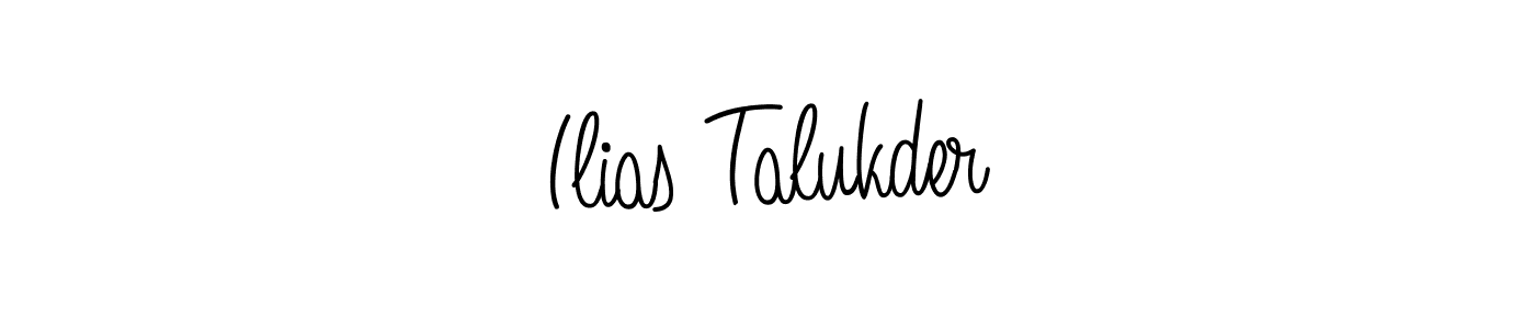 Make a beautiful signature design for name Ilias Talukder. With this signature (Angelique-Rose-font-FFP) style, you can create a handwritten signature for free. Ilias Talukder signature style 5 images and pictures png