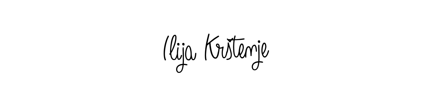 Make a beautiful signature design for name Ilija Krštenje. With this signature (Angelique-Rose-font-FFP) style, you can create a handwritten signature for free. Ilija Krštenje signature style 5 images and pictures png